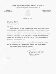 National Honor Society Letter Of Recommendation