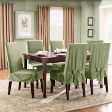 The subtle stripes create balance and the stretch material make it easy to apply. Sure Fit Cotton Duck Long Dining Room Chair Cover Slipcovers Furniture