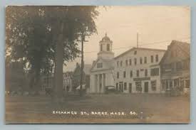 Exchange Street BARRE Massachusetts RPPC Antique Photo "Jack's Ice Cream"  1923