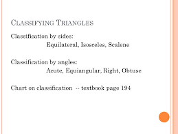 R Eview Lessons 4 1 To 4 4 Honors Geometry C Lassifying T