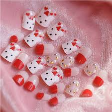 24pcs Cute Christmas Bear Fake Nails Press On Acrylic Full Nail Tips Art Children Girls Manicure Beauty Tools With Glue False Nails Aliexpress You've come to the right place!