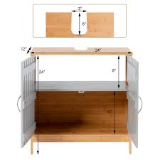 Come and have a look at our glamorous dressing. Costway Under Sink Vanity Cabinet Bamboo Storage Shelf Cabinet Aliexpress