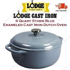 Broil, braise, bake or roast in oven up to 500°f. Lodge Enameled Cast Iron Dutch Oven 6 Quart 5 7 Liters Storm Blue Singapore