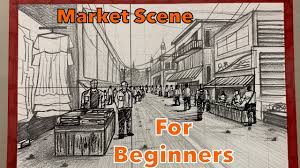 Hope you like this video and share with your friends. How To Draw Market Scene Tutorial Step By Step Perspective Youtube