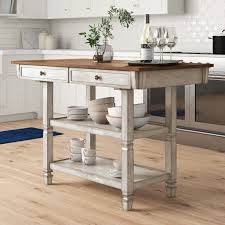 Birch Lane Oak Park Prep Table Reviews Wayfair In 2020 Kitchen Island With Butcher Block Top Kitchen Island With Seating Kitchen Island With Granite Top