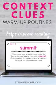 Context Clue Activities Distance Learning Video Context Clues Context Clues Activities Vocabulary Practice