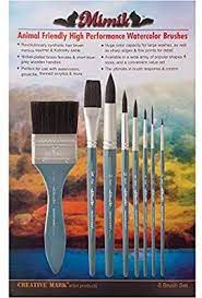 Amazon Com Creative Mark Mimik Watercolor Paint Brushes High Performance Professional Artist Synthetic Squirrel Hair W Paintbrush Set Hair Watercolor Air Art