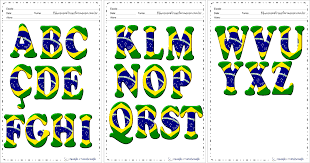 Confira inspirações das letras do alfabeto em eva para te inspirar, hoje trouxemos +86 inspirações de como usar os moldes de letras na decoração da. Moldes De Letras Do Alfabeto Do Brasil Ilustrado Para Imprimir