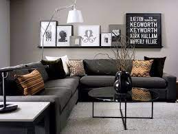 We love the idea to hang antique chairs as shelves! Majority Wall Color And Shelf Idea For Wall Behind Couch Gray Living Room Design Small Living Room Design Living Room Color Schemes