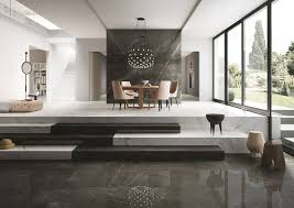 This accent table features a gray, marble table top that pairs beautifully with the dark, espresso table base finish. Porcelain Tiles Marmi Maximum Collection From Fiandre Grey Marble Floor Tile Floor Living Room White Tile Floor
