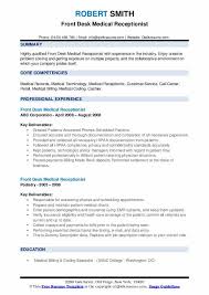 Maybe you would like to learn more about one of these? Front Desk Medical Receptionist Resume Samples Qwikresume