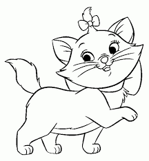 صورة قطة للتلوين للاطفال الصغار cartoon coloring pages cat coloring page cartoon drawings