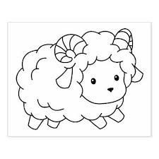 Easy drawing | draw 10+ beautiful drawings and coloring | easy drawing for kids step by step. Cute Little Sheep Ram Coloring Page Rubber Stamp Zazzle Com In 2021 Sheep Tattoo Sheep Drawing Animal Coloring Pages