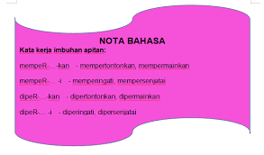 Sisipan (infiks/ infix) adalah imbuhan yang terletak di dalam kata. Tema 3 Keselamatan Tahun 5 Menulis