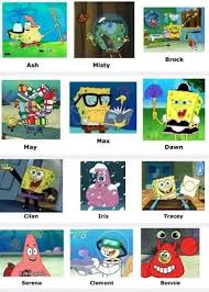 pokemon characters spongebob comparison charts know your