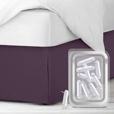 Twist there are 74 suppliers who sells bed skirt pins on alibaba.com, mainly located in asia. Amazon Com Empyrean Bedding Bed Skirts Queen Queen Bed Skirt With 8 Pins Dust Ruffles For Queen Beds Microfiber Bedskirts Queen Size Queen Bed Skirt 14 Inch Drop Purple Eggplant Home Kitchen