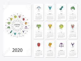 You are likely to gain a lot from work. Calendar 2020 With Horoscope Signs Zodiac Symbols Set Royalty Free Cliparts Vectors And Stock Illustration Image 128900029