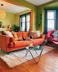 12 Colors That Go With Orange In 2020 Living Room Orange Burnt Orange Living Room Green Couch Living Room
