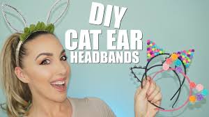 Check out our cat ear headband selection for the very best in unique or custom, handmade pieces from our costume ears shops. Easy Diy Cat Ear Headbands Ariana Grande Headband Jessicafitbeauty Youtube