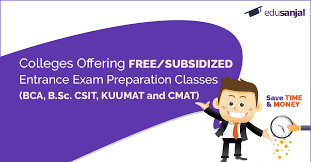 Free Or Subsidized Entrance Exam Preparation Classes For Bca B Sc Csit Kuumat And Cmat