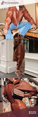 Final Lpa Oversized Leather Jacket In Brown Leather Jacket Jackets High Collar