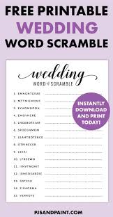 Simply print out the games and follow the instructions on how to make and play each one. Free Printable Bridal Shower Games Wedding Word Scramble