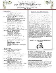 Roman Catholic Diocese of Syracuse Eastern Pastoral Care Area 4  Route20Catholic.org