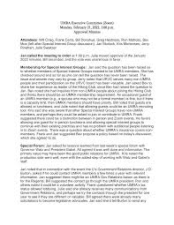 UMRA Executive Committee (Zoom) Monday, February 21, 2022, 1:00 p.m.  Approved Minutes Attendees: Will Craig, Frank Cerra, Bill D
