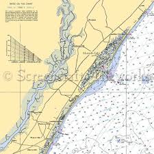 South Carolina Murrells Inlet Nautical Chart Decor