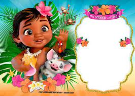 Free Moana Birthday Invitation Template Moana Birthday Party Moana Invitation Moana Birthday