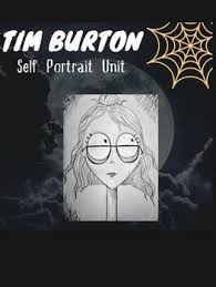 Tim Burton Style Self Portrait Unit Halloween Art Lessons Tim Burton Style Tim Burton