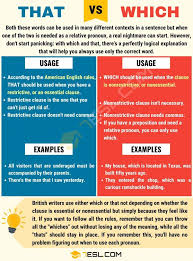 We Use That When We Refer To People Animals And Things We Use Which When We Refer To A In 2020 English Vocabulary Words Learn English Vocabulary English Grammar