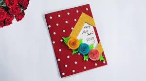 'happy new year 2021 !!' !!!! Very Simple New Year Card 2020 Greeting Cards For New Year How To Make Happy New Year Card Easy Youtube