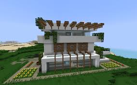 Perma Frost Modern House Minecraft 1 Png 1280 800 Modern Minecraft Houses Minecraft Modern House In Nature