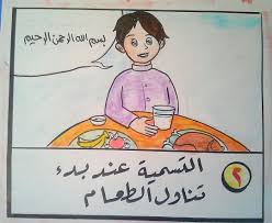 2 التسمية عند بدء تناول الطعام Islamic Kids Activities Islam For Kids School Activities