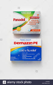 demazin and panadol cold and flu and cough relief tablets in