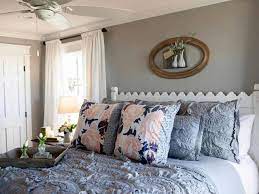Change furniture in the area with the soft couch and the fur covering cloth. Joanna Gaines Fixer Upper Style Recreate Her Bedroom Makeovers