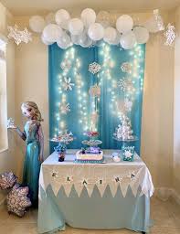Frozen Disney Birthday Party Ideas Photo 2 Of 24 In 2020 Elsa Birthday Party Frozen Birthday Party Decorations Disney Birthday Party