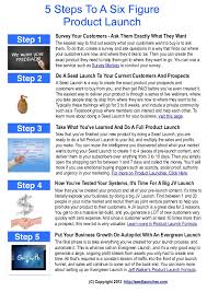 You work can be an inspiration for us and others. 5 Steps To A Six Figure Product Launch