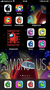 Among Us Ios 14 App Icons Ios14 Among Us Aesthetic Home Screen Among Us Iphone Ios14 Theme Iphone Wallpaper App Iphone Photo App App Icon