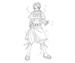 Printable Fairy Tail Natsu Coloring Pages Dessin Coloriage