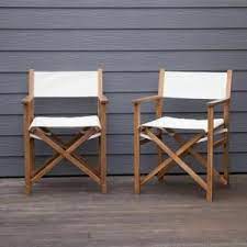fauteuils de jardin metteur en scene en acacia et toile par 2 cenari ecru fauteuil jardin chaise de jardin fauteuil metteur en scene