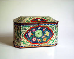 Vintage Floral Tin Box By Metal Box Company England Etsy Tin Boxes Decorative Tin Vintage Containers