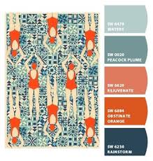 The shade plays well with other muted midcentury colors, including mustard yellow and burnt orange. I Just Spotted The Perfect Colors Vintage Colour Palette Orange Paint Colors Orange Color Palettes