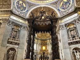 Catholic tradition holds that the basilica is the burial site of saint peter, chief among jesus 's apostles and also the first bishop of rome (pope). St Peter S Basilica S Main Altar Above St Peter S Tomb Below St Peter S Dome Review Of Baldacchino Di San Pietro Di Bernini Vatican City Italy Tripadvisor