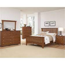 Camaflexi mission style solid wood canopy bed, twin, white. 332 557 Vaughan Bassett Furniture Bed