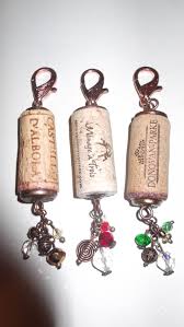 Place any wine stained cork tips downward on the paper and try to turn any pretty script outward so it can been seen. I Could Do This Copper Recycled Cork Holiday Crystal Metal Ornament 8 00 Via Etsy Wine Cork Jewelry Cork Jewelry Wine Cork Crafts
