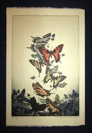 Check spelling or type a new query. Original Japanese Woodblock Print Chizuko Yoshida Pencil Sign Limit Butterfly Dancing Shin Hanga Gallery
