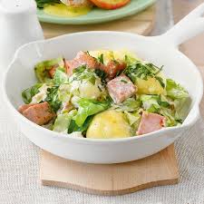 Knodelpfanne Mit Spitzkohl Und Leberkase Rezept Einfache Gerichte Spitzkohl Rezepte