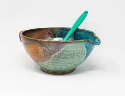 Buy ceramic mixing bowl and get the best deals at the lowest prices on ebay! Batter Bowl Ceramic Handmade Mixing Bowl With Handle Allen Stoneware Pottery
